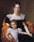 Jacques-Louis David The Comtesse Vilain XIIII and Her Daughter Spain oil painting artist
